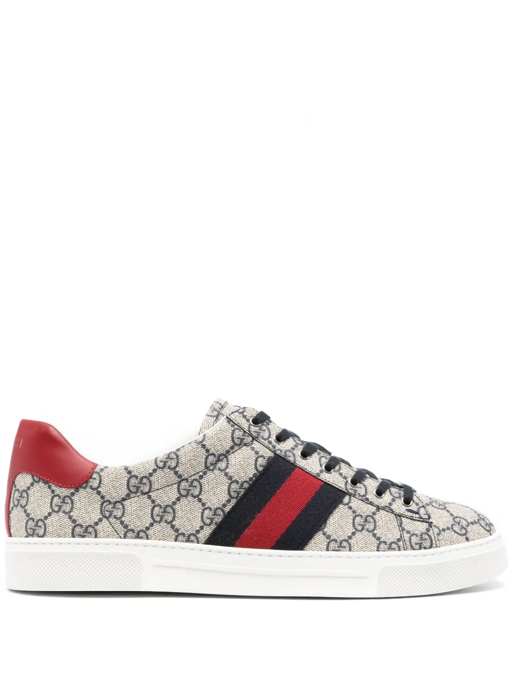 Close-up of Gucci Ace leather sneaker